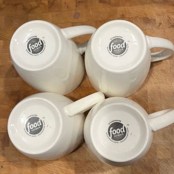 Food Network Creamy White Ceramic Stoneware Microwave Safe Mugs- 12 Oz - Picture 6 of 11